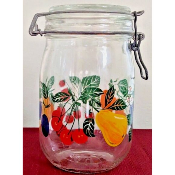 Vintage Le Parfait Super 32oz Glass Preserving Jar Made in France Wire Bail Lid - Picture 7 of 8